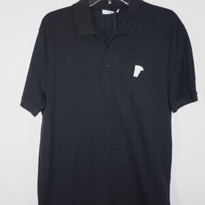 Versace Collection Black Cotton Polo Shirt Small